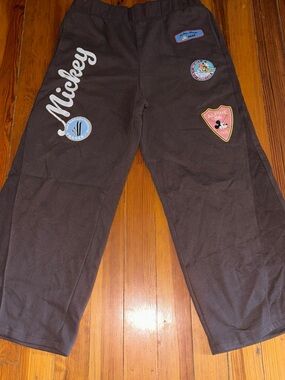 Disney Brown Sweatpants with Mickey